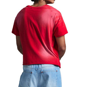 Camiseta de Algodón con Logotipo Personalizado, Efecto Desgastado por el Sol, Lavado Ácido, Estilo Vintage, Talla Grande, para Fabricantes de Ropa Urbana - Product Image 3