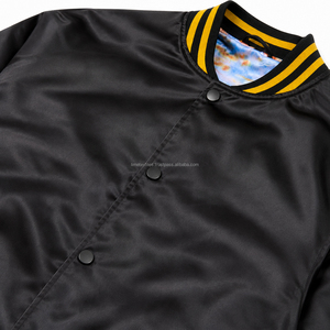 Veste universelle personnalisée en satin de polyester 100 %, imperméable, réversible, grande taille, tricotée, patchwork, style universitaire, broderie surdimensionnée - Product Image 4