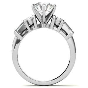 Round Cut Moissanite <b>Ring</b> 925 Sterling <b>Silver</b> White Gold Plated Luxury Classic <b>Solitaire</b> Engagement Wedding Promise Bridal <b>Ring</b> - Product Image 2