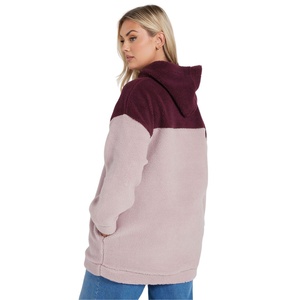 Fabricantes de sudaderas con capucha: Sudadera unisex de forro polar tipo teddy, gruesa, con bordado de pedrería, bolsillo grande, hombros caídos y cuello alto. Personalizable. - Product Image 3