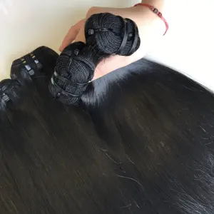 Hot Sale Cheap Machine Weft Human Hair Extensions, Vietnamese Virgin Cuticle Aligned Raw Hair Extension, Wigs For American Women