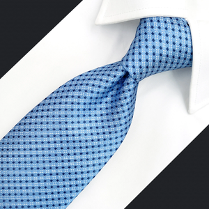 Conjunto de Corbata de Seda con Puntos Azules para Hombre, Corbata Clásica para Boda, Corbata de Moño Pre-Atada y Pañuelo de Bolsillo - Product Image 4
