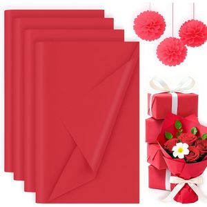 330 Fogli di Carta Velina Rossa 14 X 10 Pollici per Matrimoni, Compleanni, Progetti Artistici Fai-da-Te e Confezioni Regalo - Product Image 3