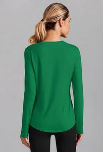 Custom <b>Womens</b> <b>Long</b> Sleeve Eco-Friendly Breathable Skinny Fit Workout Yoga <b>Top</b> Fitness Sportswear Activewear Gym Running - Product Image 5