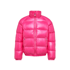 White Duck Jacket Men Short Shiny Thickened Outdoor Windbreaker Overcoats Hooded Collar Plus Size Zipper Nylon Winter - Product Image 3