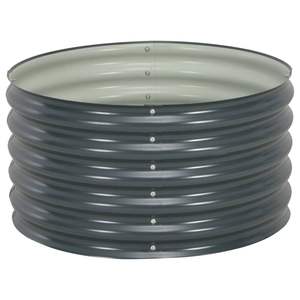 Bac à légumes surélevé en acier galvanisé gris, de taille moyenne et durable, pour aménagement de jardin - Product Image 2