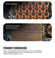 Amplificateur de puissance en aluminium à quatre canaux 1000W, système audio professionnel PA, système de sonorisation pour DJ, enceinte de scène, montage sur rack, système de sonorisation de tournée, 4 ohms