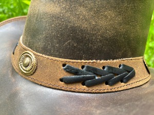Custom Genuine Leather Cowboy <b>Hat</b> Wide Brim <b>Western</b> Ranch Riding <b>Hat</b> OEM ODM Wholesale Fashion Accessories - Product Image 2