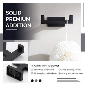 Elegante Gancho Doble de Metal con Acabado Cepillado, Solución de Colgado Resistente y Duradera - Product Image 1