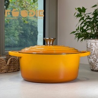 Ensembles de batterie de cuisine en fonte émaillée de qualité supérieure, vente en gros, casseroles chauffe-plats anti-rouille, ensembles de marmites de cuisson domestiques