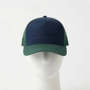 Men's Navy Green Trucker Cap Custom Embroidered Logo Mesh <b>Back</b> Baseball Hat Adjustable Outdoor Streetwear - Product Image 3