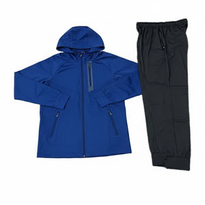 Conjunto Deportivo Informal para Hombre, Cómodo Chándal con Cremallera Completa, Sudadera con Capucha y Pantalones Deportivos de Tela Ligera de Buena Calidad - Product Image 1