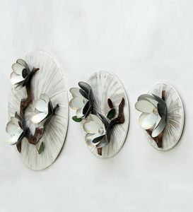 Metal white <b>gold</b> and black floral <b>wall</b> accent for <b>wall</b> decor - Product Image 5