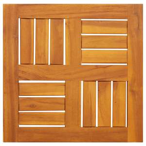 Table d'extérieur durable de 15,7 x 15,7 pouces avec plateau en bois d'acacia massif naturel - Product Image 2