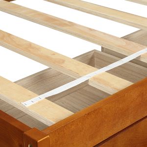 Lit plateforme en bois avec rangement Orisfur, taille double, avec 3 tiroirs, RT Furniture - Product Image 4