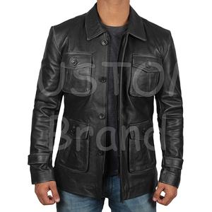 Veste en cuir personnalisable de qualité supérieure décontractée 100% en cuir épais coupe-vent pour les cavaliers pour Sialkot - Product Image 1