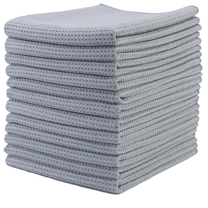 ชุดผ้าเช็ดจานผ้าฝ้ายทอธรรมดาแบบอัดแน่นเป็นมิตรกับสิ่งแวดล้อม ใช้ซ้ำได้ ผ้าทำความสะอาดครัว ขายส่งสำหรับใช้ในบ้าน ผู้ผลิต OEM - Product Image 4