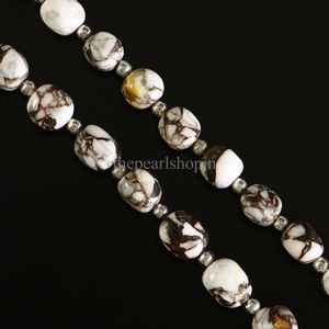 Cuentas de turquesa Mohave de cobre, pepitas de turquesa lisas de 6x8 y 8x10 mm, cuentas de piedras preciosas naturales para la fabricación de joyería, cuentas de turquesa - Product Image 6