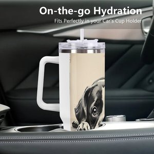 Gobelet isotherme en acier inoxydable 40 oz avec paille pour la pause déjeuner au bureau - Product Image 3