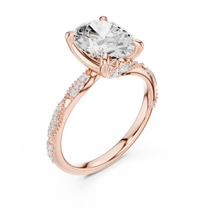 Anillo de Oro Sólido de 14K con Diamante Cultivado en Laboratorio de Corte Ovalado de 2.5 CT E VVS VS, Anillo Clásico de Compromiso, Boda o Aniversario Aries Jewel - Product Image 5