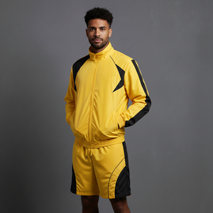 Conjunto Deportivo Corto Cortavientos de Talla Grande, Hecho a Medida, de Alta Calidad, 100% Poliéster, Transpirable y Ligero, para Gimnasio y Jogging - Product Image 2