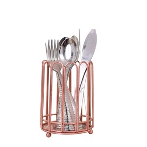 Support de Couverts de Luxe Doré Élégant pour Table – Organisateur d'Ustensiles Rond en Métal pour Table à Manger – Rangement de Cuisine pour Cuillères et Fourchettes - Product Image 5