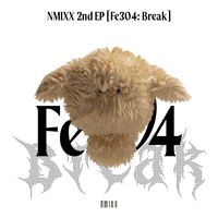 NMIXX Fe3O4 BREAK Version Limitée Coffret d'albums de musique pop avec design graffiti, motif floral violet, matériaux plastique et papier