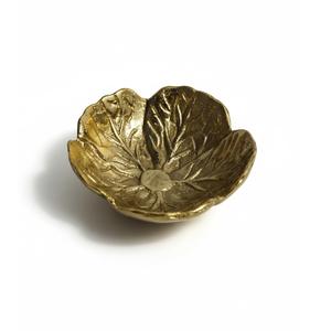 Petit bol décoratif en aluminium avec motif en feuille d'or pour la décoration de table à la maison, cadeau festif - Product Image 1