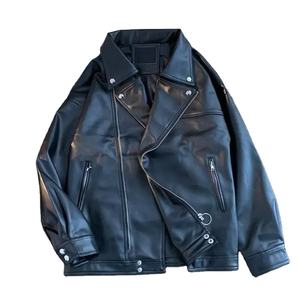 Chaqueta de cuero genuino de edición limitada para hombre, talla estadounidense, cuero de cordero con bordado de diamantes, la mejor moda de alta calidad - Product Image 5