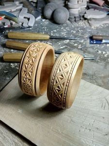 Custom Engraved Wooden Bangle For Party Festive Wedding <b>Boho</b> Wrist Bangle Rustic Fashion Jewelry Accessory Wooden Cuff <b>Bracelet</b> - Product Image 2