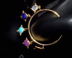 18K Gold Plated Luxury <b>Hoop</b> <b>Earrings</b> Multicolor Gemstone <b>Charms</b> Bohemian Style Women's Jewelry <b>for</b> Wedding Gift Everyday Wear - Product Image 2