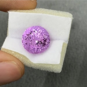 Pierre précieuse naturelle de Kunzite, ronde, 11,5 mm, 8,33 carats, pierre de Kunzite rose facettée pour la fabrication de bijoux - Product Image 1