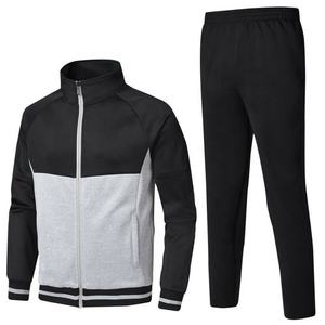 2025 nouvelle mode ensemble de sport hommes décontracté Fitness Jogging vêtements de sport costume hommes vêtements de sport fermeture éclair à capuche et pantalon 2 pièces ensemble - Product Image 1