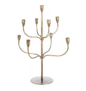 Candelabro de Aluminio Metálico para Decoración de Bodas, Soporte de Piso Alto Dorado para Velas, Venta Caliente - Product Image 4