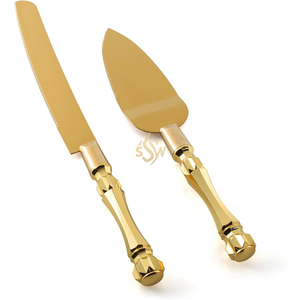 Ensemble de couteau et spatule à gâteau en acier inoxydable de haute qualité, outils de service pour gâteaux, tartes et pâtisseries, directement d'Inde - Product Image 3