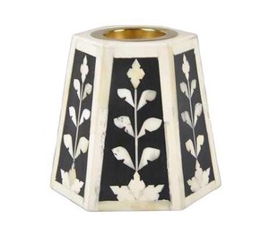 Quemador de Bakhoor Artesanal con Incrustaciones de Hueso y Tapa, Elegante Accesorio para Fragancias Árabes - Product Image 2