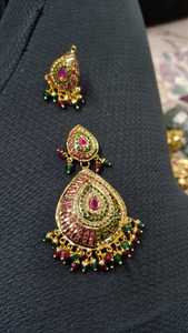 Vintage Ethnic Antique Copper Plated Imitation <b>Pearl</b> <b>Necklace</b> Earrings Ring <b>Set</b> Women Wedding Heart Design - Product Image 2