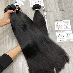 Prix de gros 100% Cheveux vierges non traités Paquet de cheveux naturels Couleur naturelle Cheveux raides naturels Extensions de cheveux humains - Product Image 4