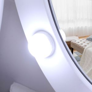 White 5-Drawer <b>Makeup</b> Vanity Table with Single <b>Mirror</b> and Light Bulb MDF Wood Style Model 61588080 60709581 - Product Image 4