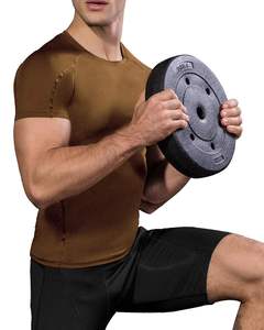 High Quality Men Wholesale Gym T-<b>shirt</b> Solid Color Screen Print logo Moisture Wicking Running Gym Workout <b>Polyester</b> T-<b>shirt</b> - Product Image 2
