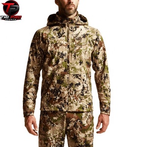 Veste softshell à capuche pour homme, fermeture éclair intégrale, légère, performance, polyester/coton, chasse, randonnée, camping - Product Image 5