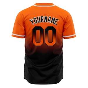Maillot de baseball personnalisé en gros, uniforme d'équipe par sublimation, entièrement boutonné, nom et numéro personnalisés, 100 % polyester respirant et à séchage rapide - Product Image 3