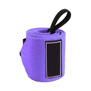 GAPE SPORTS Bandes de maintien pour poignets en polyester violet haute élasticité, unisexe, pour haltérophilie, soutien de gym, antidérapantes, réglables, avec crochet robuste - Product Image 2