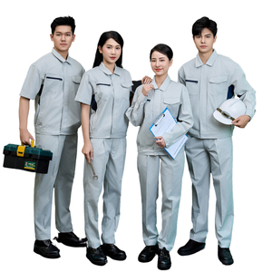 Traje de soldadores más vendido, ropa de granja para trabajadores de campo, camisa de construcción, conjunto de trabajadores domésticos, pantalones de carga, fábrica de uniformes FMF - Product Image 2