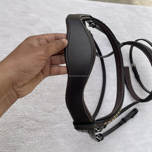 Brida de curva inglesa anatómica de alta calidad para caballos de eventos con banda de cejas de cristal ondulado y productos para caballos Noseband - Product Image 2