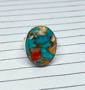 Bague en argent sterling 925 avec pierre précieuse Oyster, bijou unique de créateur pour femmes - Product Image 2