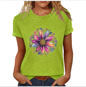Camisetas de Mujer Recién Llegadas, Personalizadas con Estampado, Cuello Redondo, Transpirables, Anti-Pilling, Precio Económico, Servicio OEM, Calidad Superior - Product Image 1