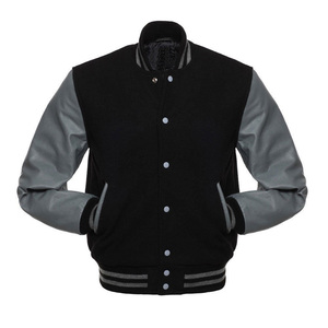 Chaquetas Varsity Premium con Mangas de Cuero, Cuerpo 100% Lana, Logotipo de Marca Personalizado, Impresión, Bordado, Chenille, Producto de Primera Calidad a Precio Económico - Product Image 1