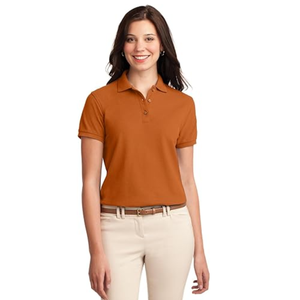 Polo pour femme vert olive uni, mélange de coton, respirant, durable, pour le golf, le tennis, décontracté, bureau, t-shirts pour femmes - Product Image 3