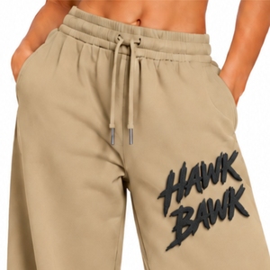 Pantalon de survêtement évasé long pour femme, style décontracté quotidien, coupe ample, imprimé bouffant, pour femme moderne - Product Image 4